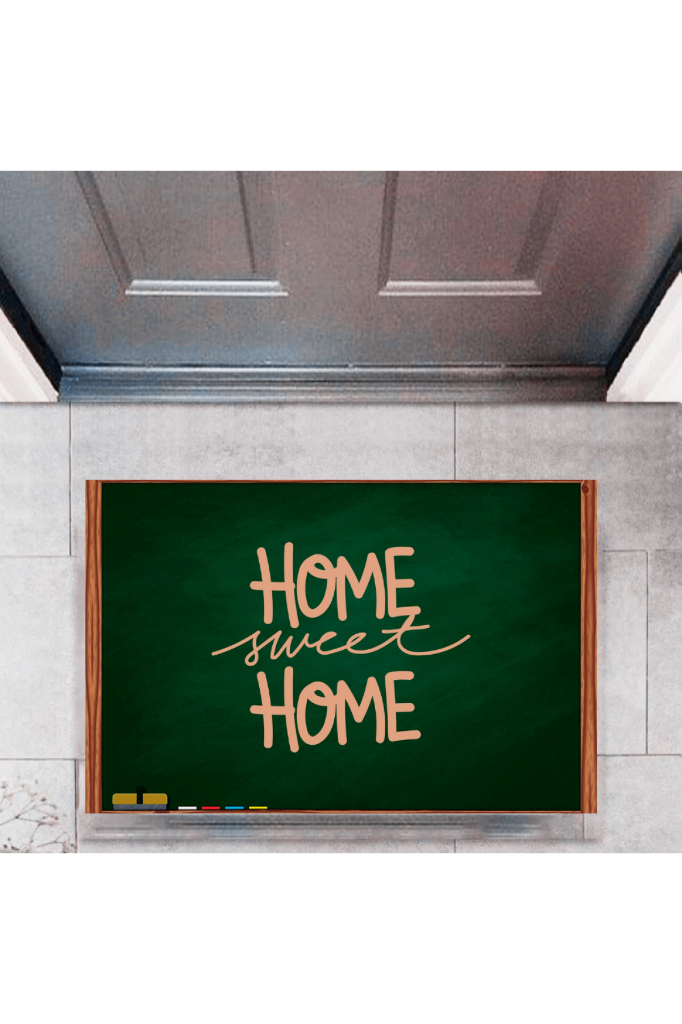 Kapı Önü Paspası Dekoratif Dijital Baskı Home Sweet Home P-2332