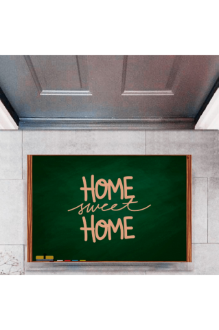Kapı Önü Paspası Dekoratif Dijital Baskı Home Sweet Home P-2332