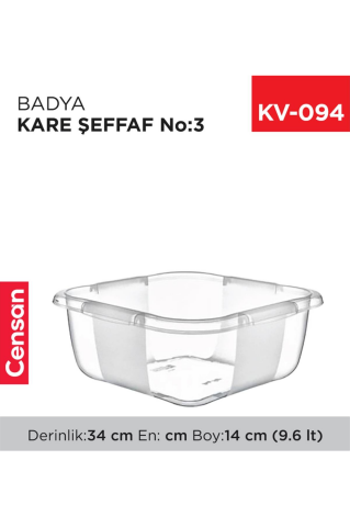 Kare Şeffaf Badya 1 Adet 3 No Royaleks-E166