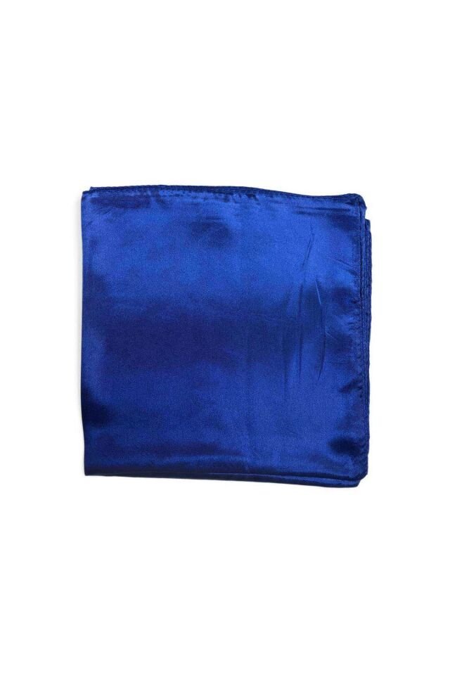 Düz Parlak Tesettür Saten Eşarp 90x90 cm Mavi