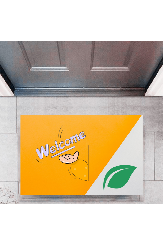 Kapı Önü Paspası Dekoratif Dijital Baskı Welcome P-2345