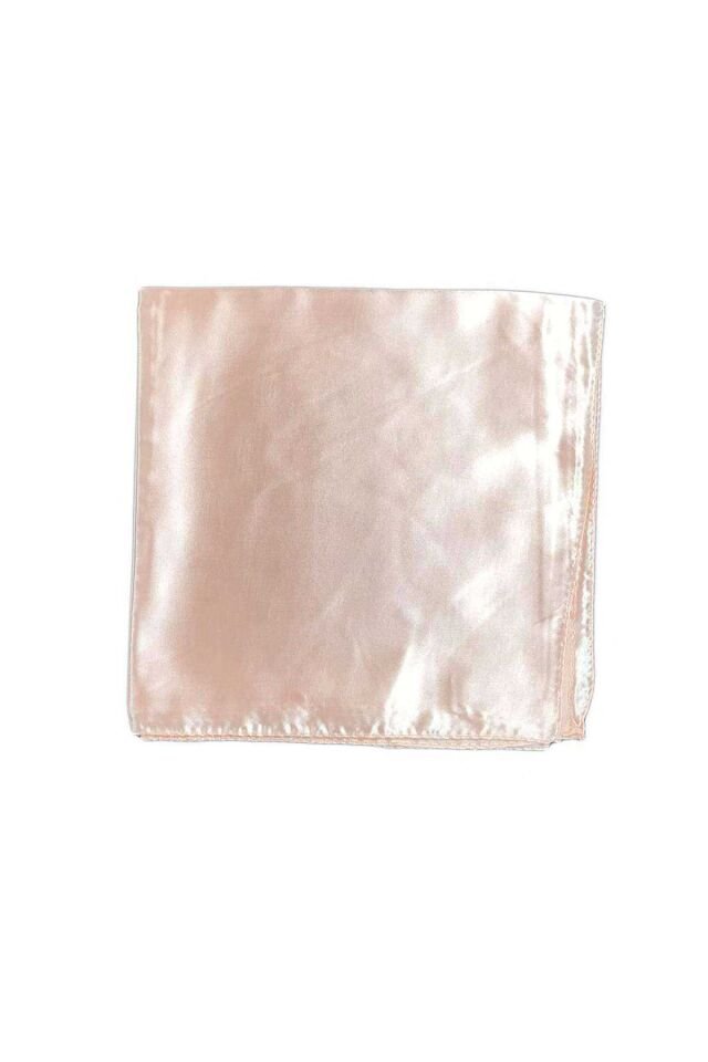 Düz Parlak Tesettür Saten Eşarp 90x90 cm Pudra