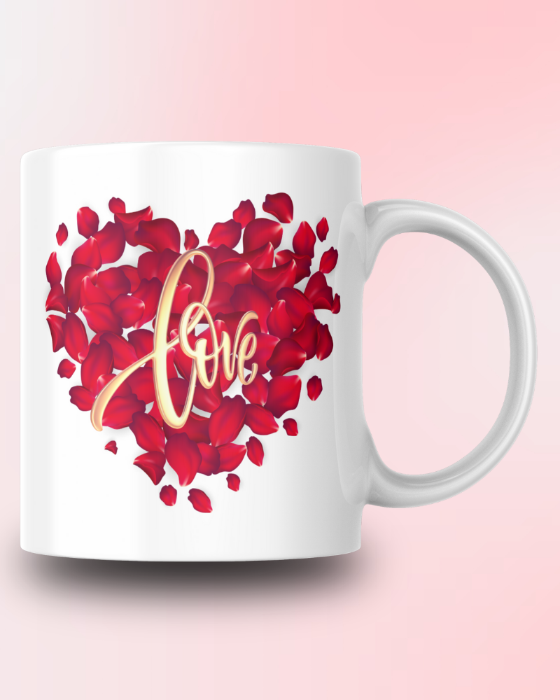 Love Yazılı Tasarım Seramik 350 Ml Kupa Bardak