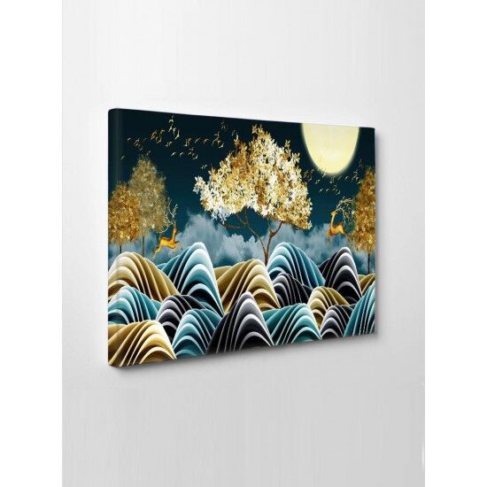 Kanvas Tablo Dekoratif Modern Led Işıklı - 70 x 100 cm