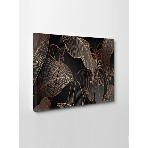 Kanvas Tablo Dekoratif Yaprak Led Işıklı - 70 x 100 cm